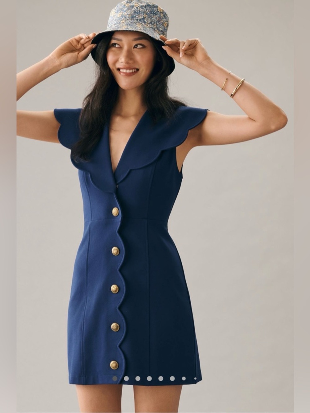 Maeve Scalloped Buttondown Dress